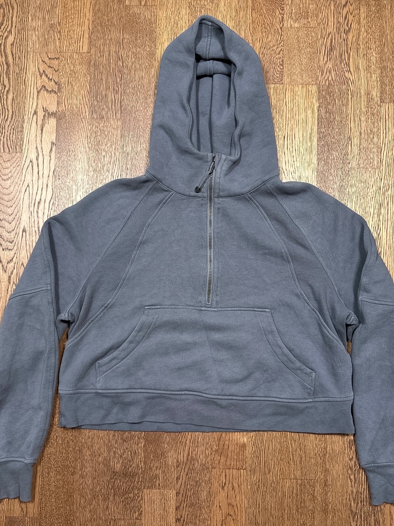 Lululemon Scuba Oversized 1/2 Half Zip Solar Grey Gray Hoodie Womens M/L